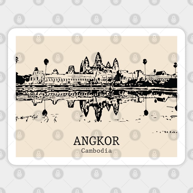 Angkor - Cambodia Magnet by Lakeric